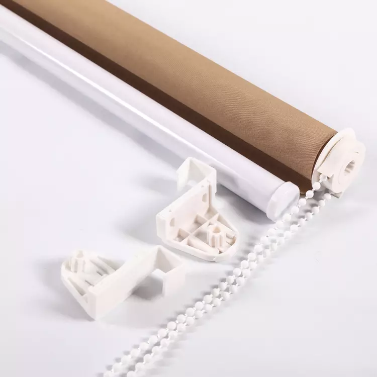 1 Cream Plain Fabric Adjusting Roller Window Blinds Pictures - Image 1